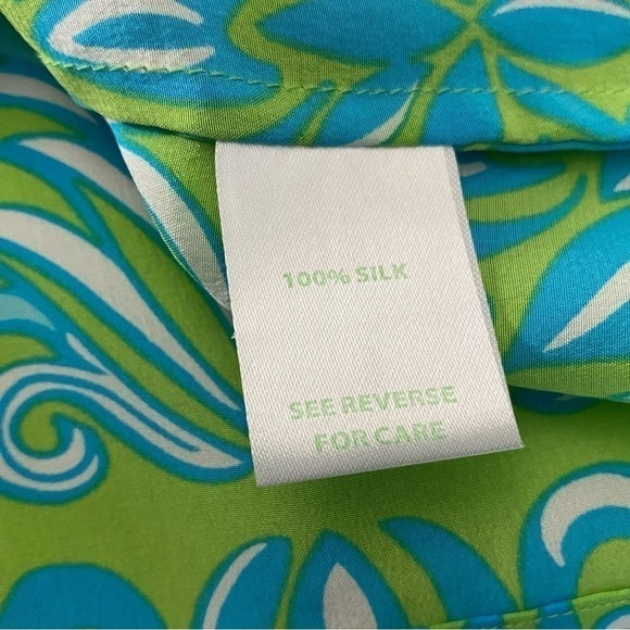 LILLY Pulitzer Reena Ruffle Sleeveless 100% SILK Top Size 2 - Picture 5 of 7